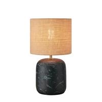 Tischleuchte Montagna max. 40 Watt - Schwarz, Basics, Naturmaterialien/Kunststoff (25/25/45cm) - Markslöjd