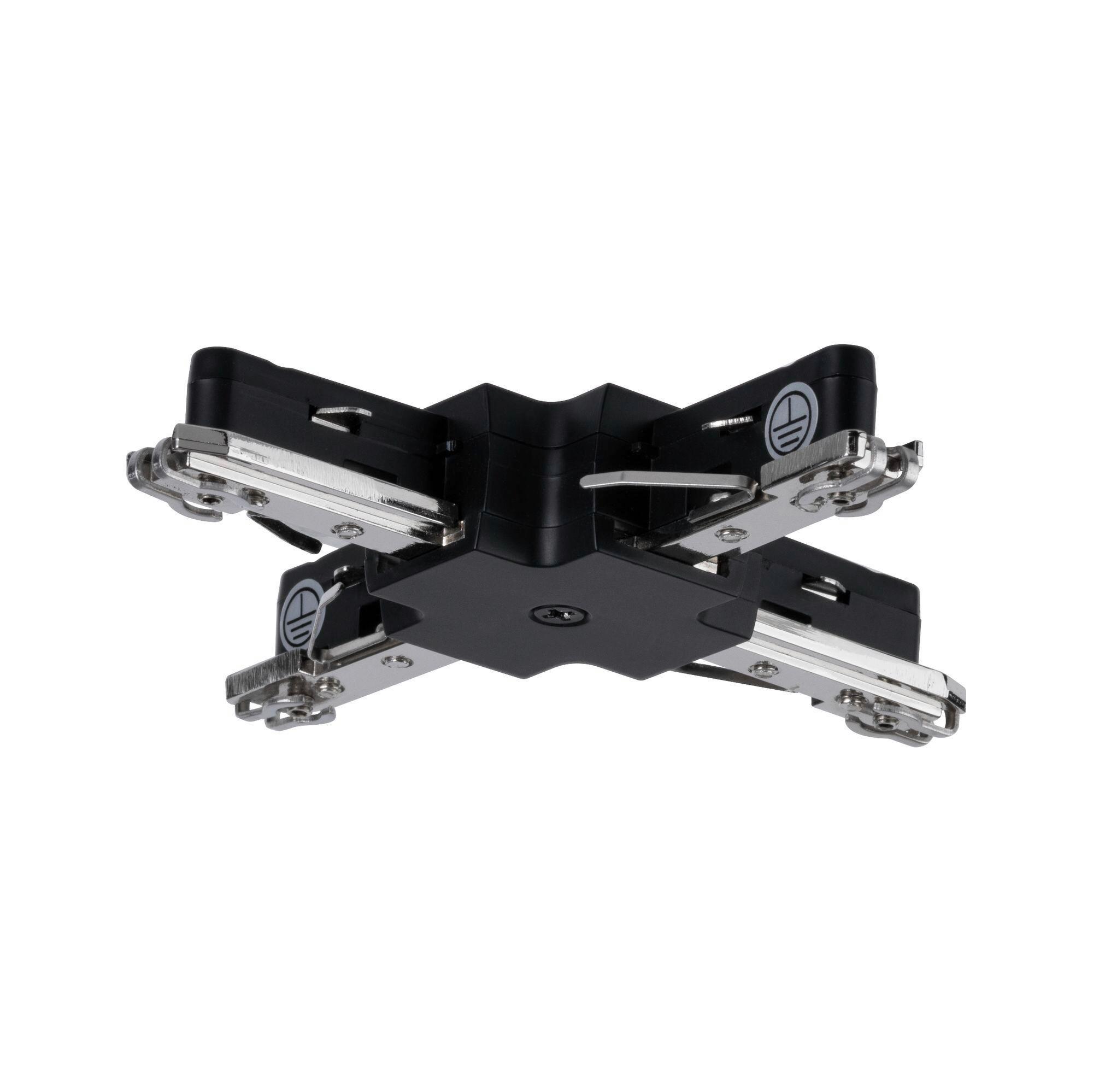 Schienensystem-Verbinder Urail in Schwarz - Schwarz, Design, Kunststoff/Metall (10,4/1,8/10,4cm) - Paulmann