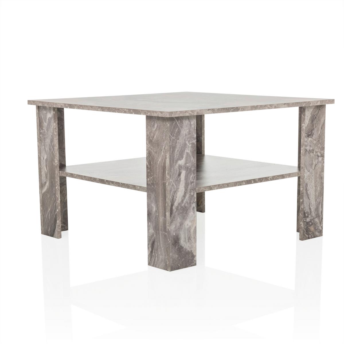 Klubska Miza Bismo, Siva - siva, Moderno, leseni material (70/70/45cm) - MID.YOU