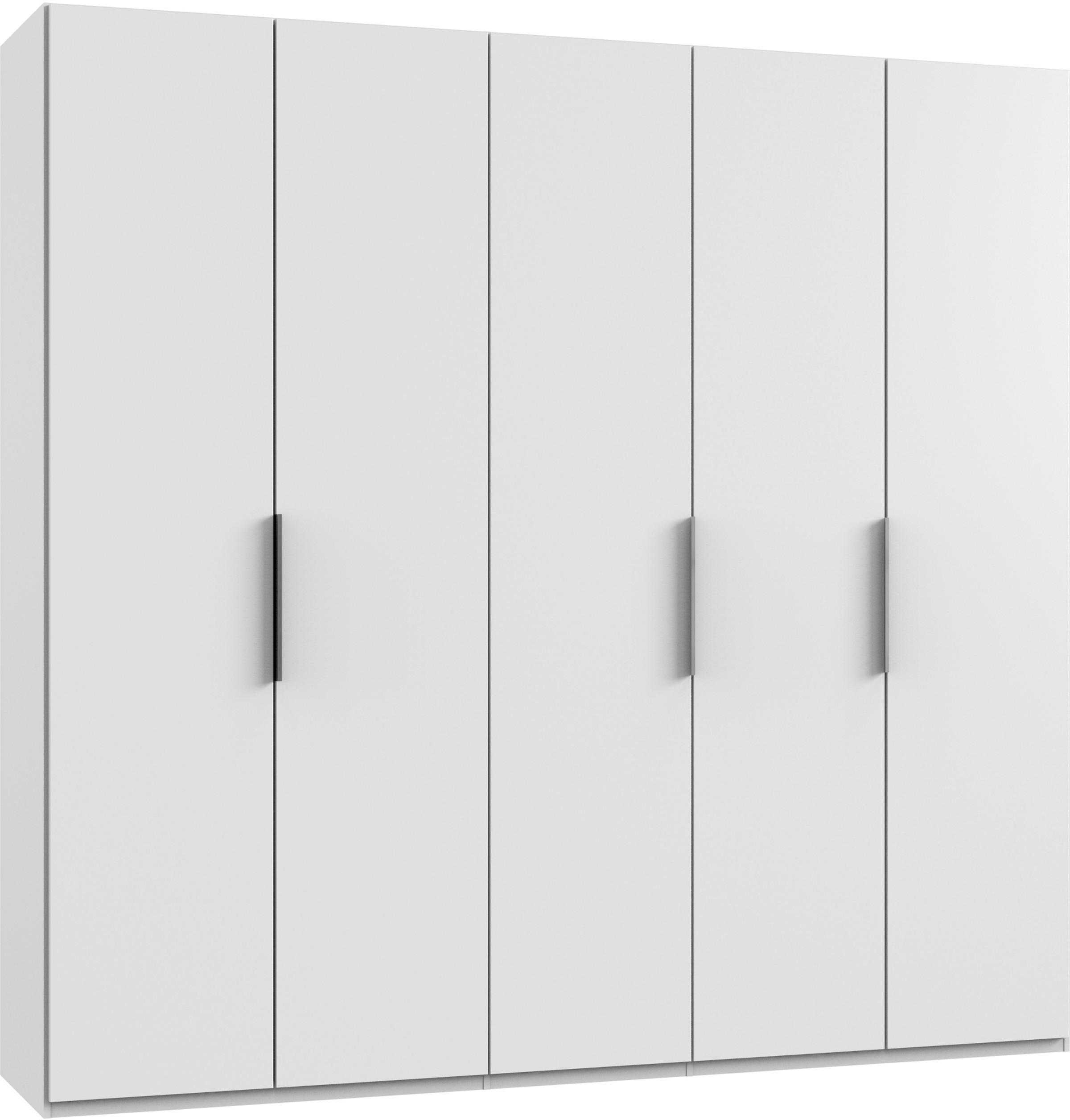 Drehtürenschrank Level 36A ca. 250x236x58 cm Weiß - Chromfarben/Weiß, MODERN, Holzwerkstoff (250/236/58cm) - MID.YOU