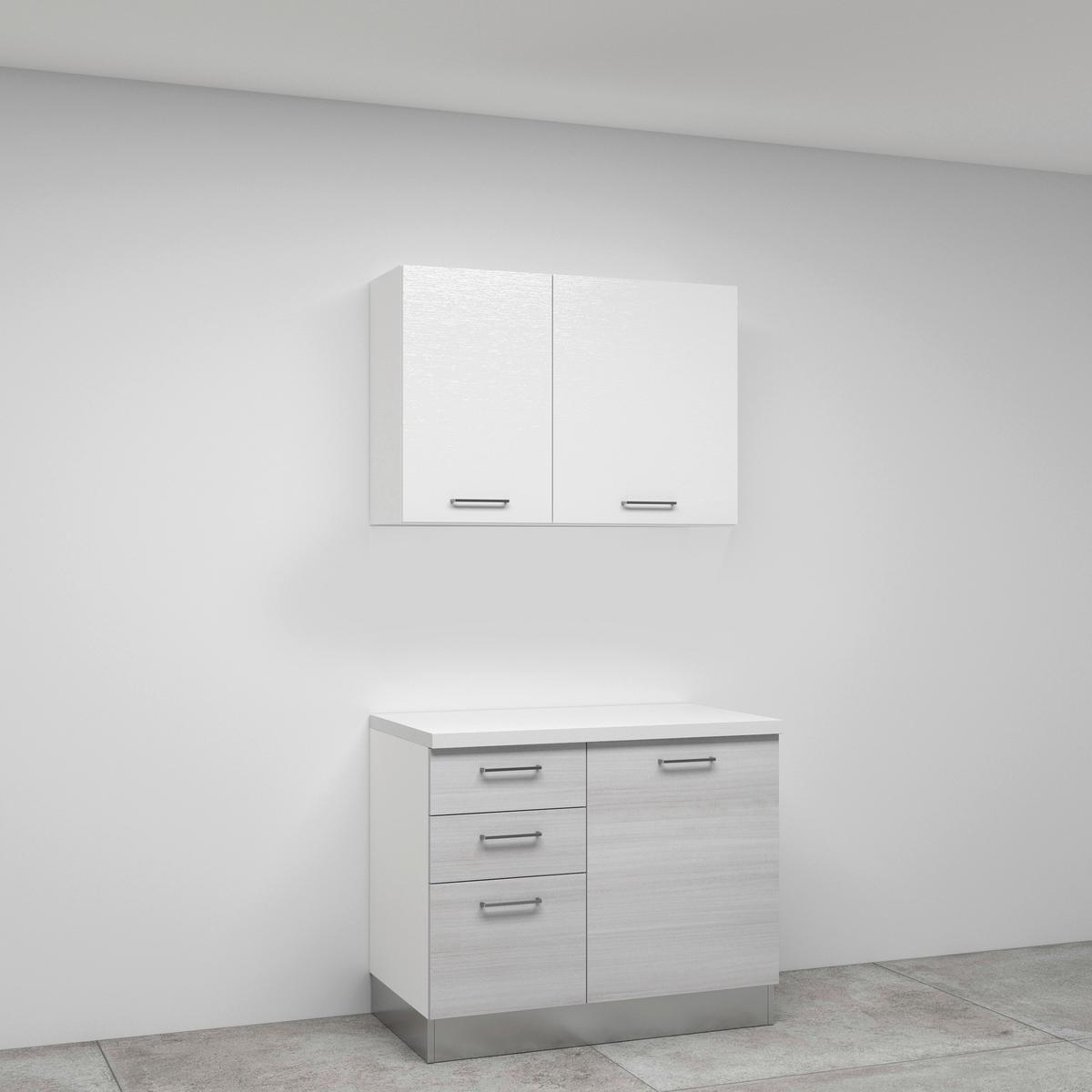 Eckküche Calliope m. Geräte ca. 270x165cm Eukalyptusholz - Eukalyptusholzfarben/Magnolie, LIFESTYLE, Holzwerkstoff/Kunststoff (270/165cm) - MID.YOU