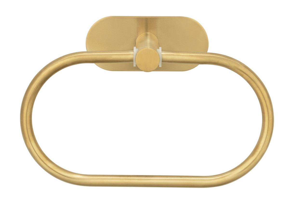 Handtuchhalter in Goldfarben - Goldfarben, LIFESTYLE, Metall (20,5/12,5/7,5cm) - Mömax