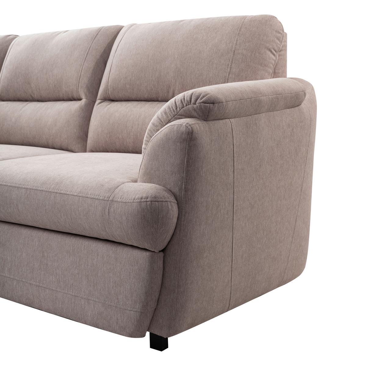 Canapea modulara GUSTO - grej, Basics, textil (200/240cm) - Modern Living