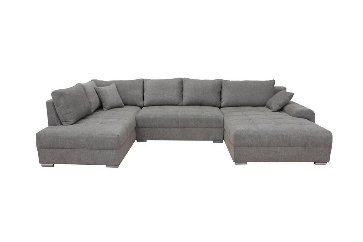 Kutna Garnitura Senso - siva/boje kroma, Moderno, tekstil/drvo (197/346/183cm) - Modern Living