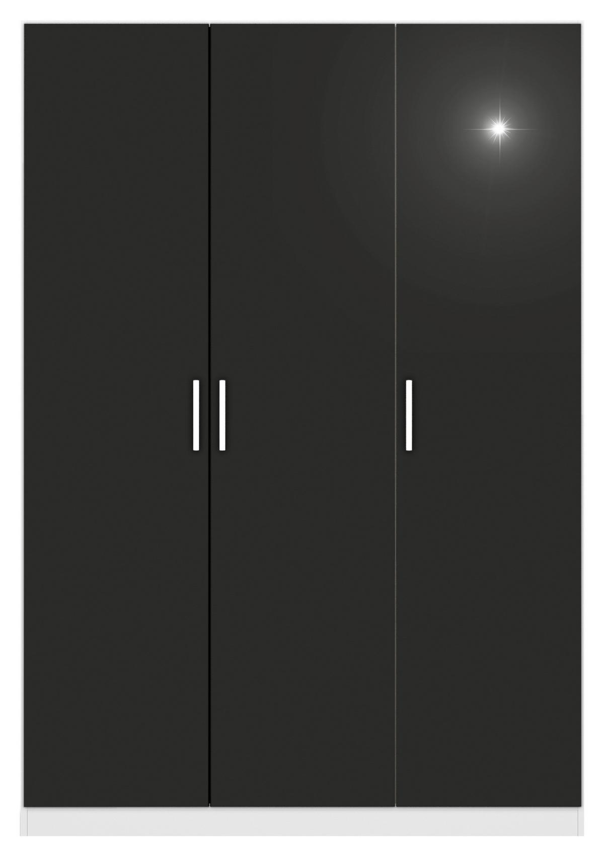 Ormar S Klasičnim Vratima Berlin - bijela/siva, Moderno, drvni materijal/plastika (136/197/54cm) - Modern Living