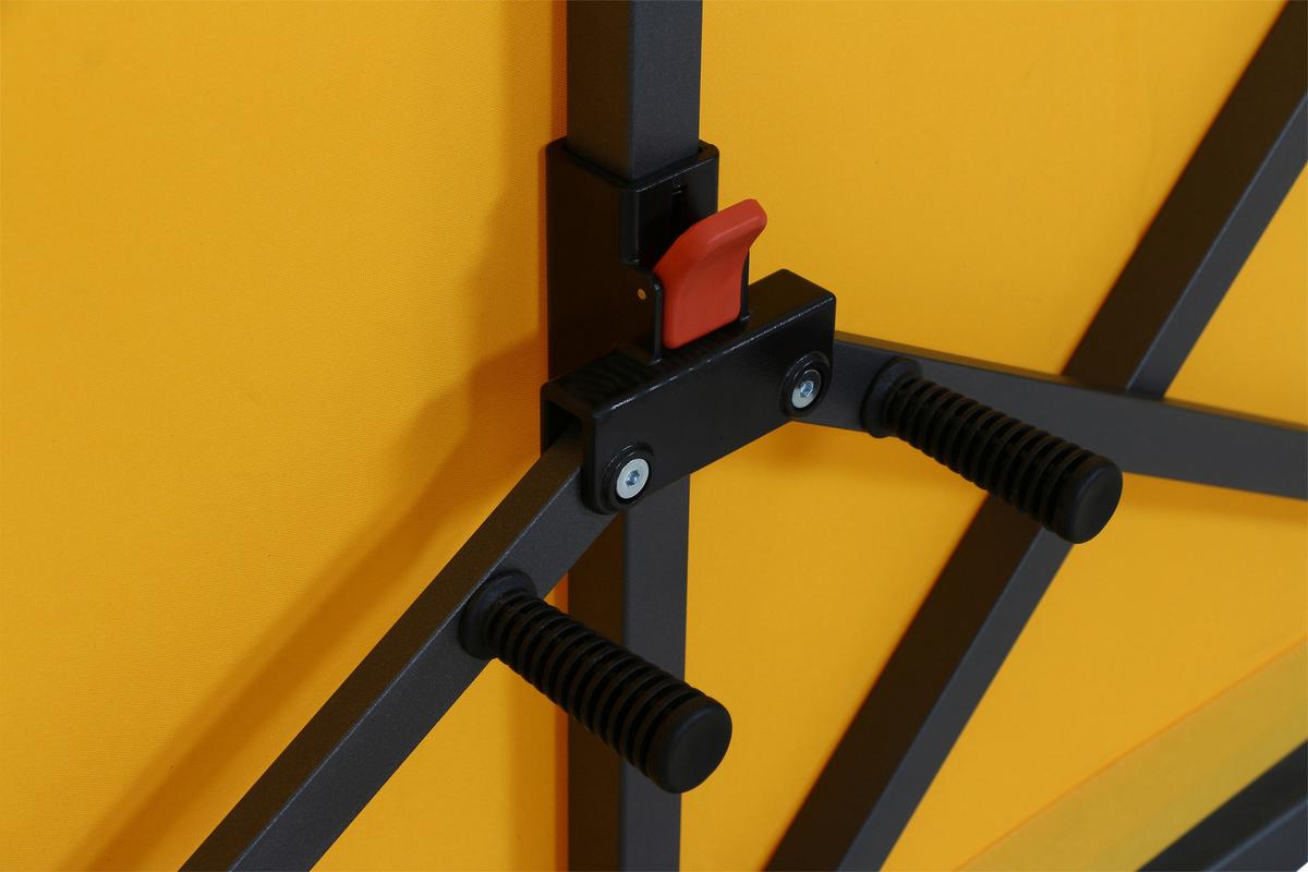 Sichtschutz Anthrazit/Gelb BH: 280 x150 cm - Anthrazit/Gelb, KONVENTIONELL, Textil/Metall (280/150cm) - Siena Garden