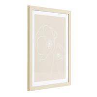 Bild Roberval Weiß/Pink ca. 33x43cm - Pink/Eichefarben, Trend, Glas/Papier (33/1,6/43cm) - Eglo