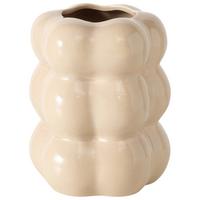 Vase Lumina I Beige - Beige, Basics, Keramik (14/16,3cm)