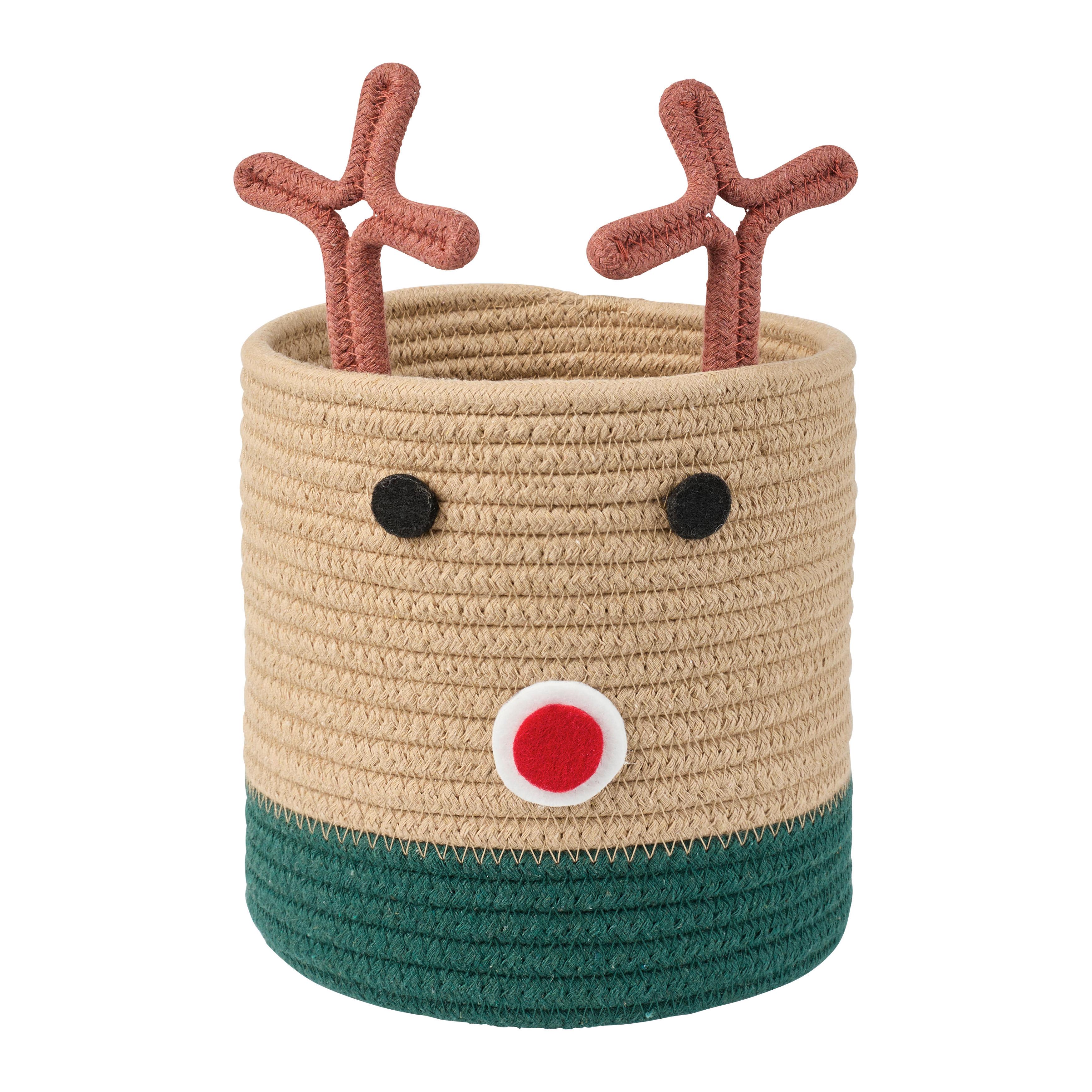 Košara Trixi - svetlo rjava/zelena, tekstil (18/18cm) - Mömax