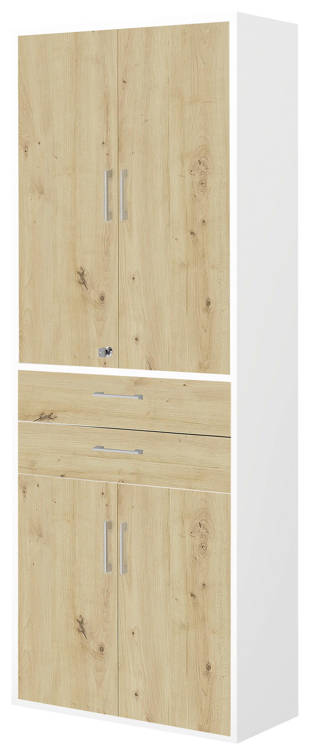 Türenset Big Profi Office - Alufarben/Eiche Artisan, Modern, Holzwerkstoff/Metall (77/104/2cm) - Mömax