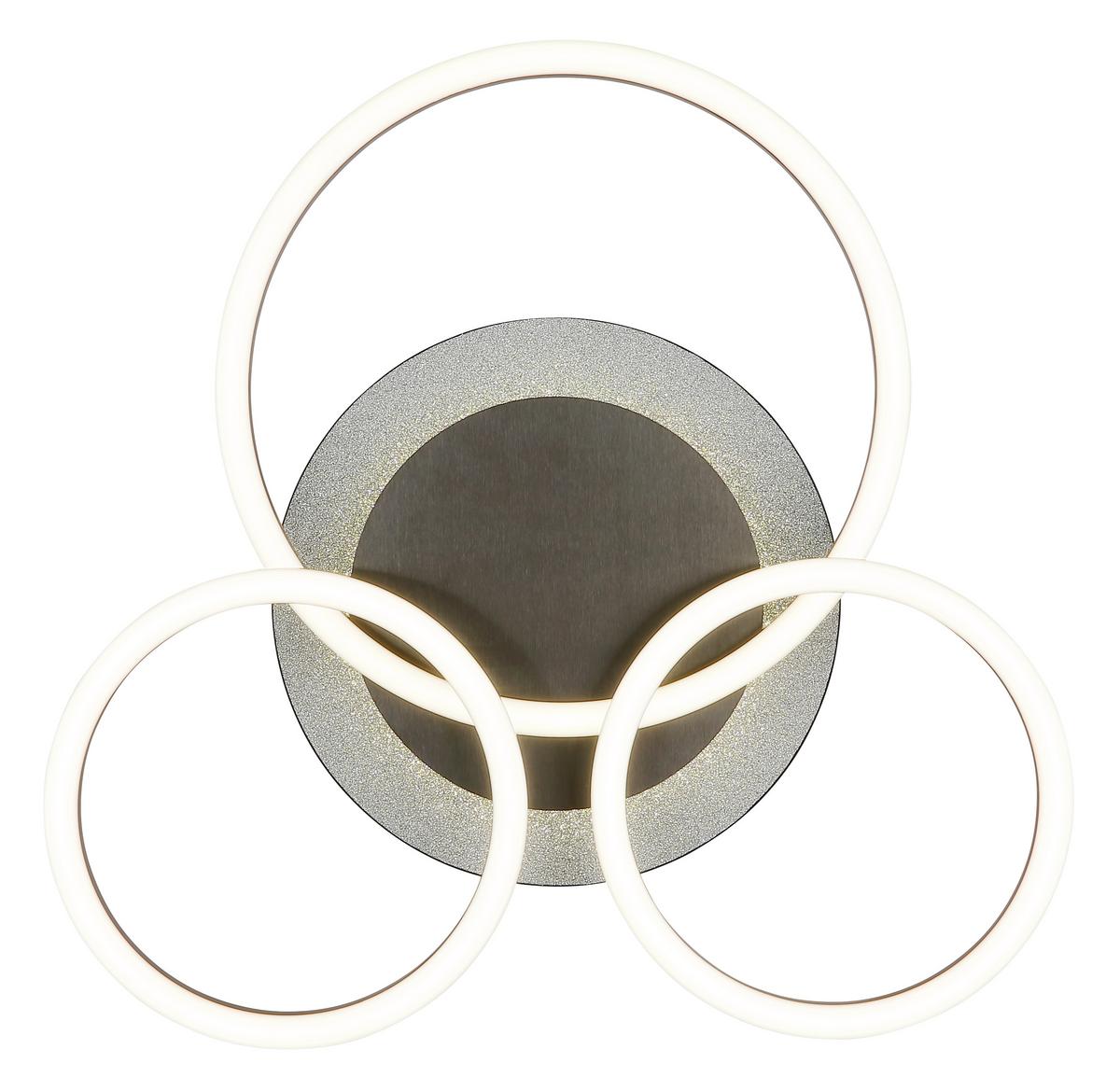 Led Stropna Svjetiljka Norberto - bijela/srebrne boje, Design, metal/plastika (46/42/11,5cm) - Globo