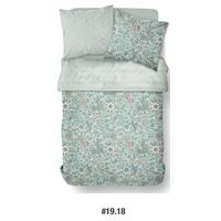 Ágyneműhuzat-garnitúra 3 Részes Green Flowers - világoszöld, textil (140/200cm)