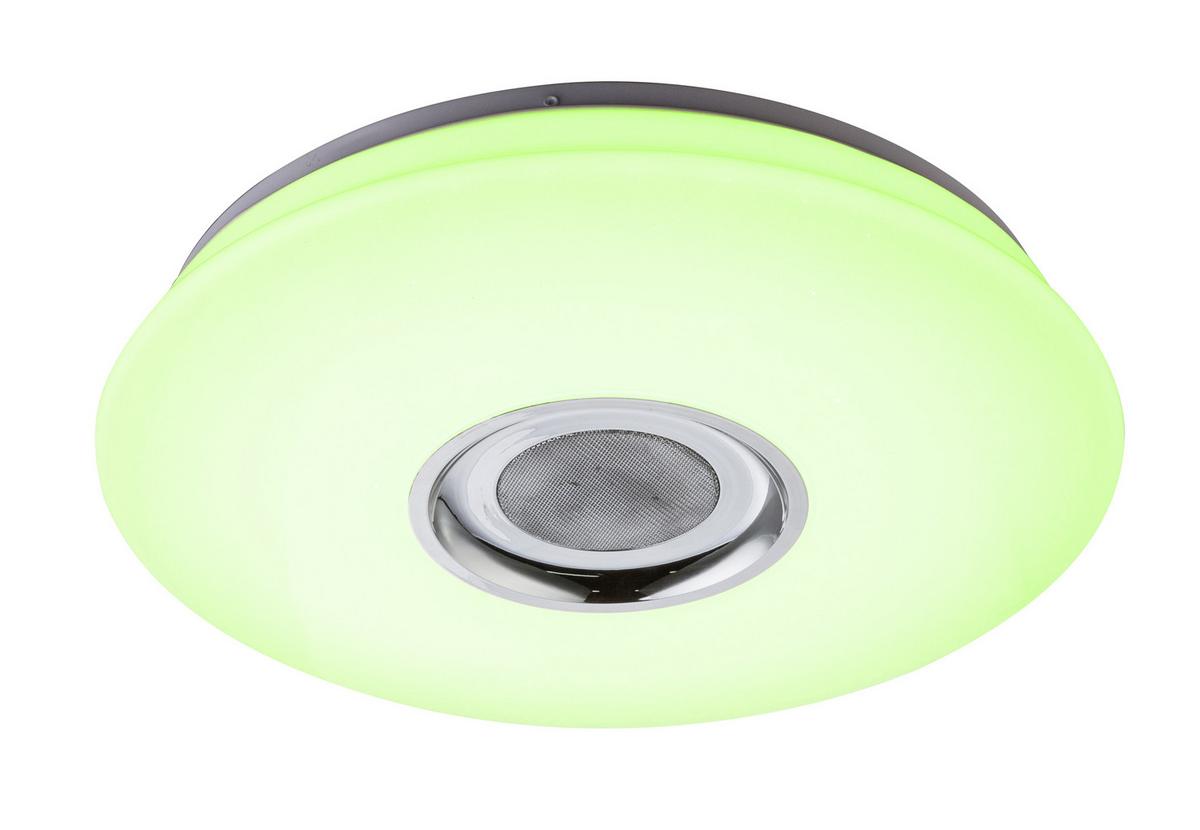 LED-DECKENLEUCHTE NICOLE D: 40 CM WEISS - Weiss, Basics, Kunststoff (40/7cm) - Globo