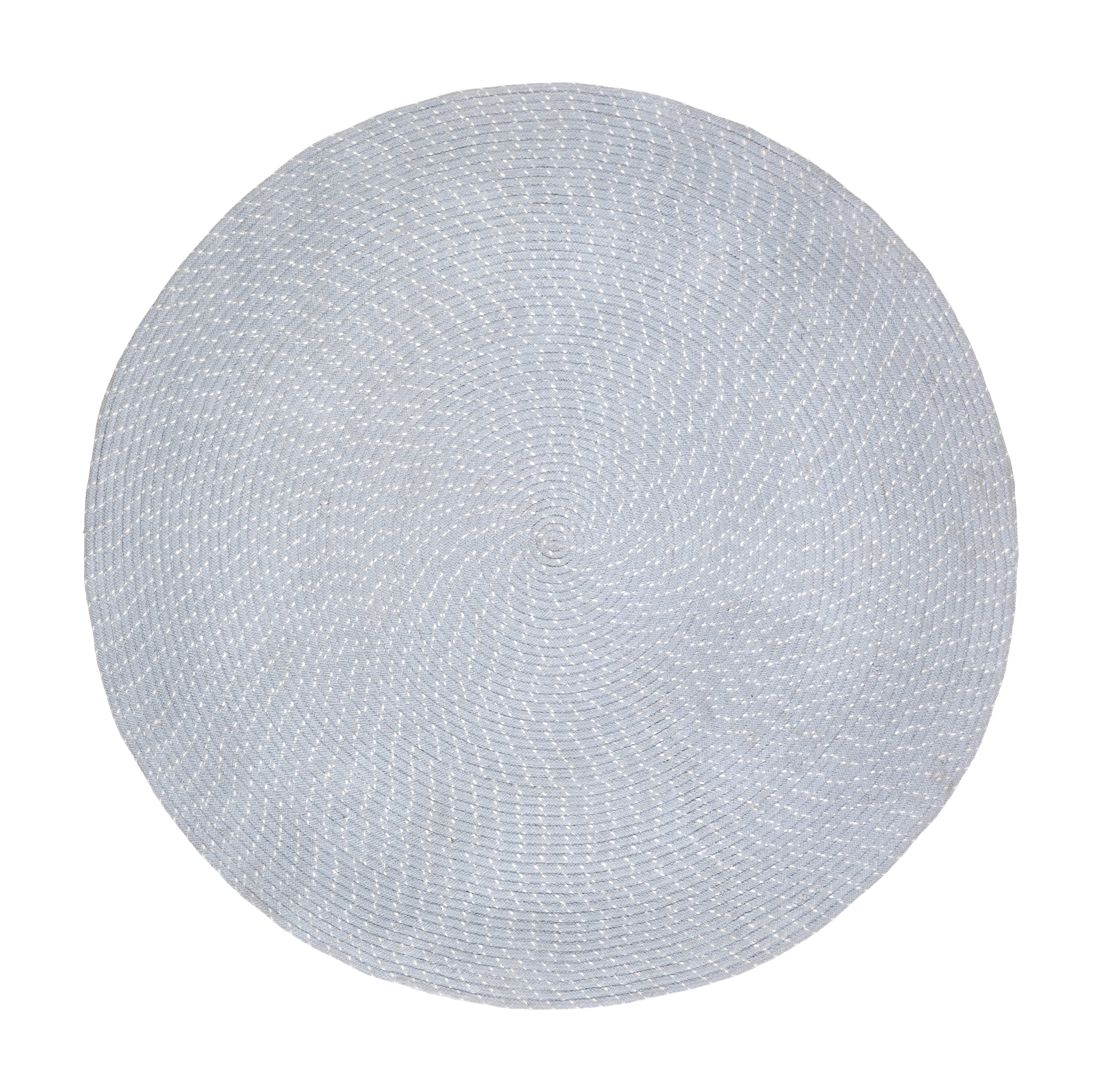 Handwebteppich Manila 1 in Grau Ø ca. 100cm - Grau, Basics, Textil (100cm) - Modern Living