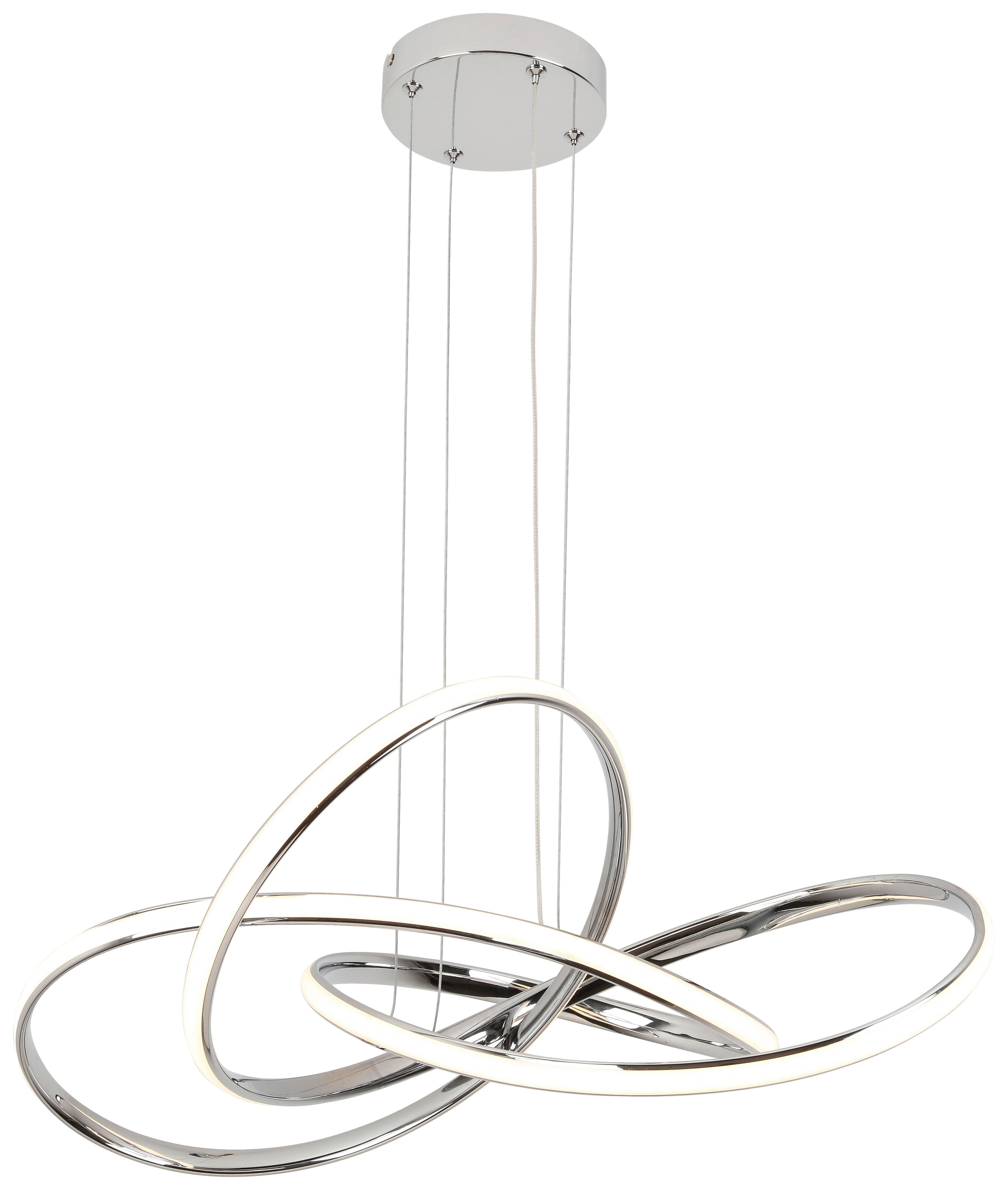 LED-HÄNGLAMPA LENORE - kromfärg, Modern, metall/plast (60/120cm) - Premium Living