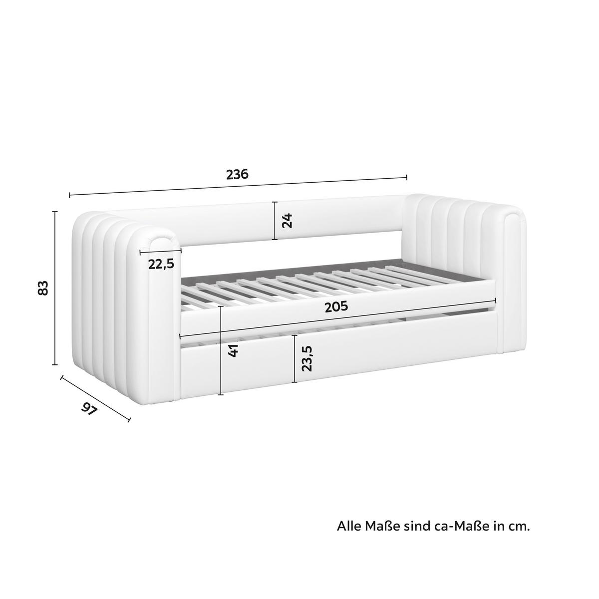 Tapecirani Rkevet Tasha - svijetlo smeđa/crna, Moderno, drvo/tekstil (90/200cm) - Bessagi Home