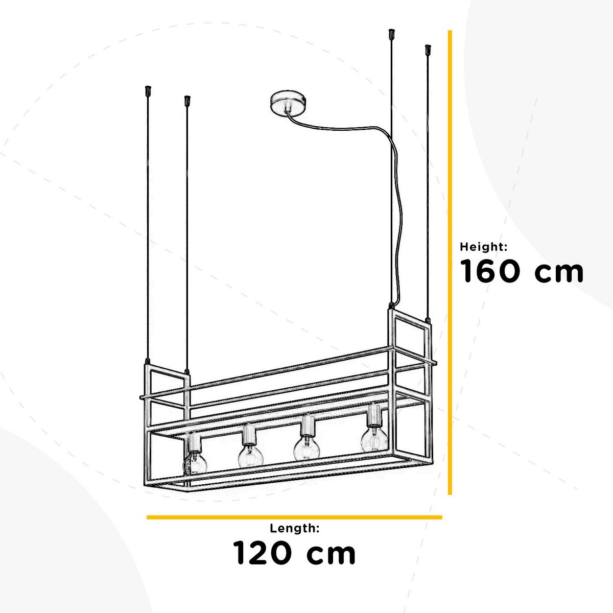 Hängeleuchte Jeffer Schwarz max. 22 Watt - Schwarz, Basics, Metall (100/20/160cm)