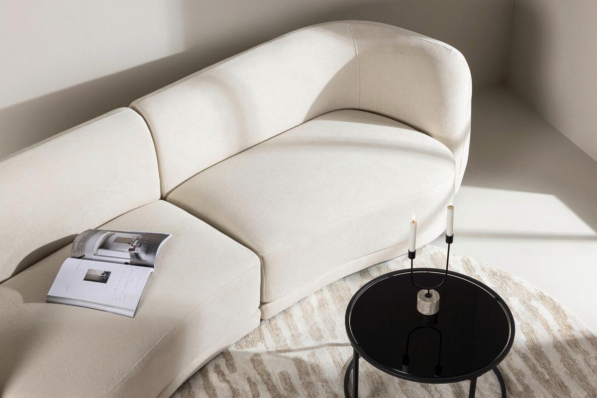 2-Sitzer-Sofa Cielo Weiß - Weiß, MODERN, Textil/Metall (268/80/91cm) - Livetastic