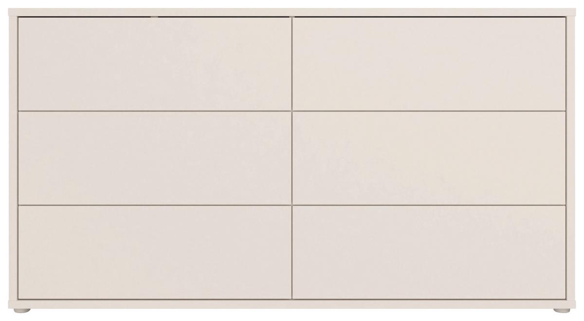 Komoda Alice, Peščena Barva - srebrne barve/peščene barve, Trend, umetna masa/leseni material (155/83/42cm) - Carryhome