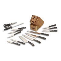 Messerset Echtwerk Schwarz 15-teilig - Silberfarben/Schwarz, Trend, Kunststoff/Metall (24,8/13,2/36cm) - Echtwerk
