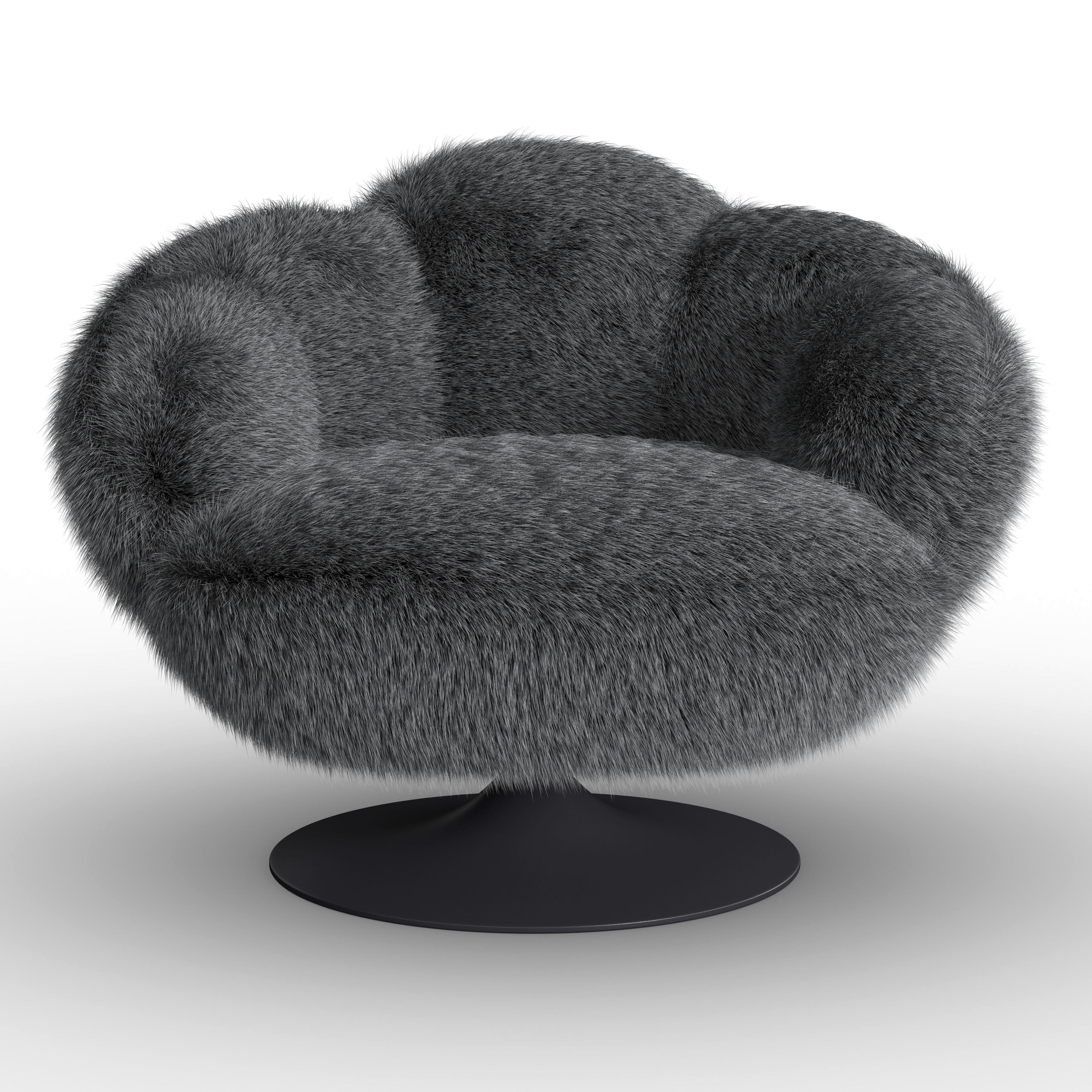 RELAXFÅTÖLJ LEO - vit/svart, Modern, metall/textil (96/78/93cm) - Bessagi Home