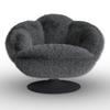 RELAXFÅTÖLJ LEO - vit/svart, Modern, metall/textil (96/78/93cm) - Bessagi Home