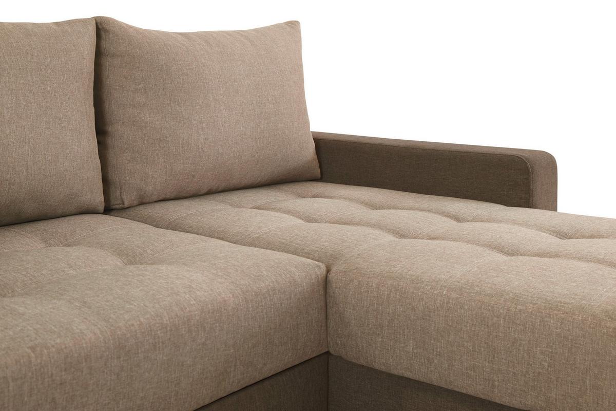 Sedežna Garnitura Atlanta, Z Ležiščem - črna/rjava, Moderno, tekstil (230/160cm) - Modern Living