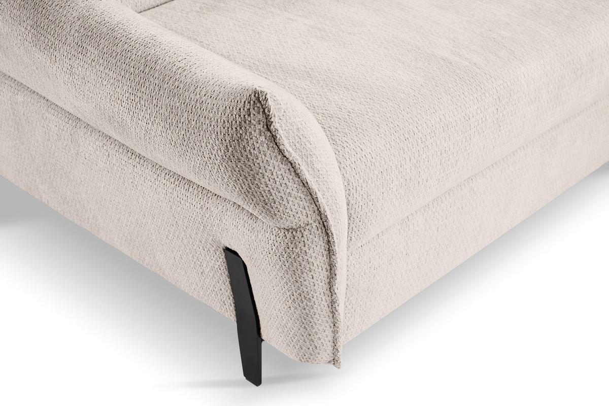 Kutna Garnitura Romeo - bež/crna, Moderno, tekstil/metal (257/76-95/207-212cm) - Modern Living