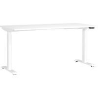 Schreibtisch Ribera in Weiss - Weiss, Modern, Holzwerkstoff/Metall (160/80/72-120cm) - Premium Living
