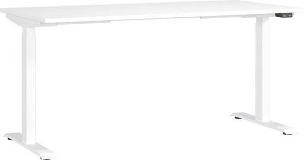 Schreibtisch Ribera in Weiss - Weiss, Modern, Holzwerkstoff/Metall (160/80/72-120cm) - Premium Living