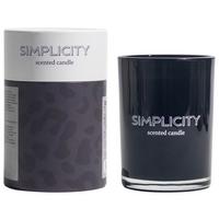 Lumânare în pahar de sticlă LIBELLA - negru, materiale naturale/sticlă (8/10,6cm) - Modern Living