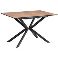 Jedilna Miza Lennox, Barva Hrasta, 120-160x80 - črna/barve hrasta, Konvencionalno, kovina/leseni material (120-160/76/80cm) - MID.YOU