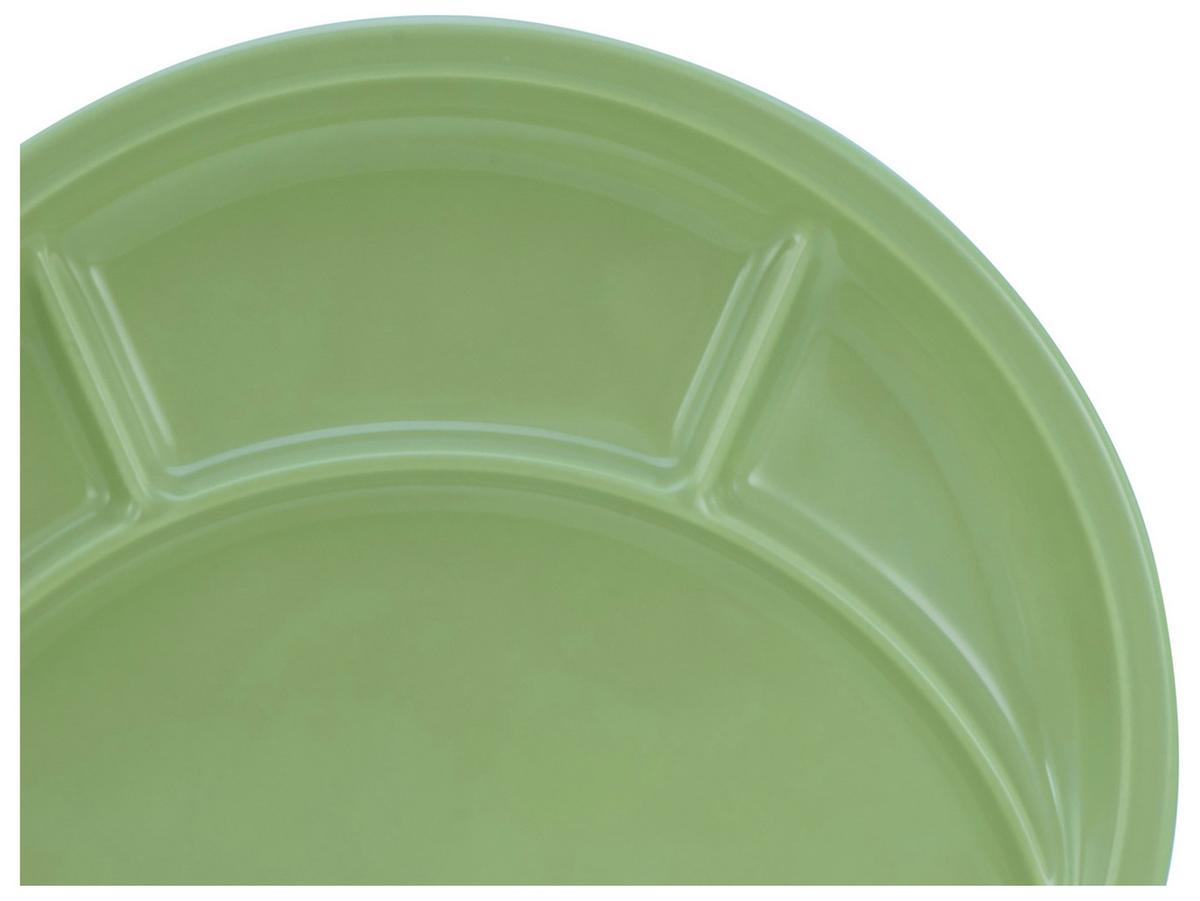 Krožnik Za Fondi Universal Green, 4-Delni - zelena, Basics, keramika (27cm) - Creatable