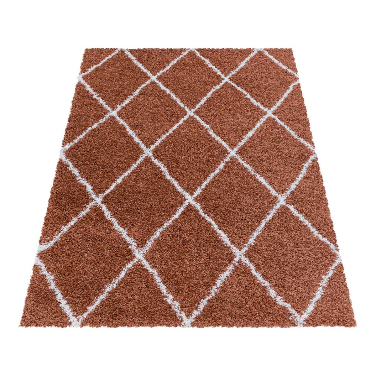 Hochflorteppich Alvor Terracotta ca. 60x110cm - Terracotta, Basics, Textil (60/110cm)