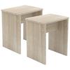 Set Taburejev Esal, 2-Delni, Hrast Sonoma - hrast sonoma, Moderno, leseni material (40/45/30cm) - MID.YOU