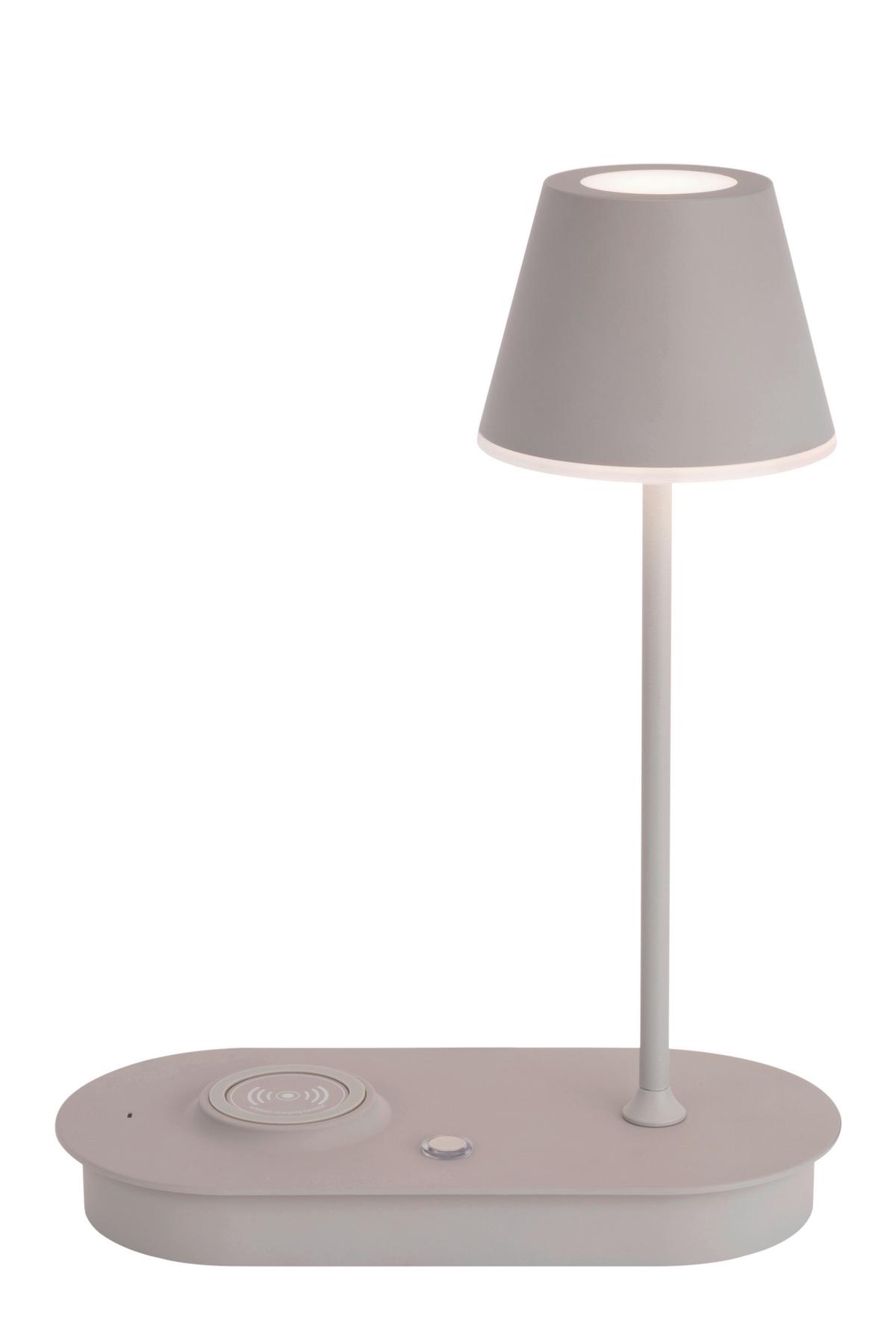 LAMPA STOŁOWA LED PATERSON *SBN* - szary, Design, tworzywo sztuczne/metal (25/12/33cm) - Novel