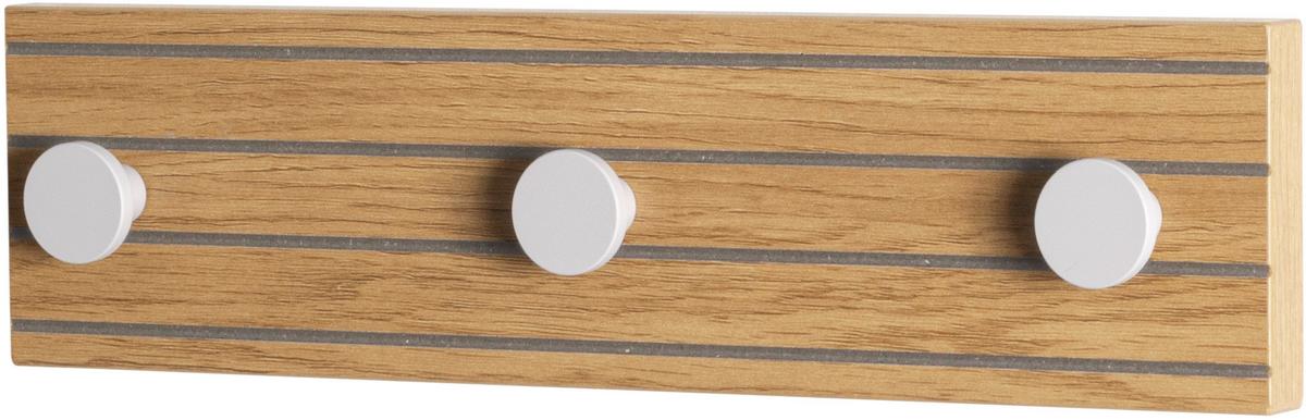 Wandgarderobe Polar 3 Eichefarben/Kaschmir - Kaschmir/Eichefarben, MODERN, Holzwerkstoff/Metall (35/9/4cm) - Mömax