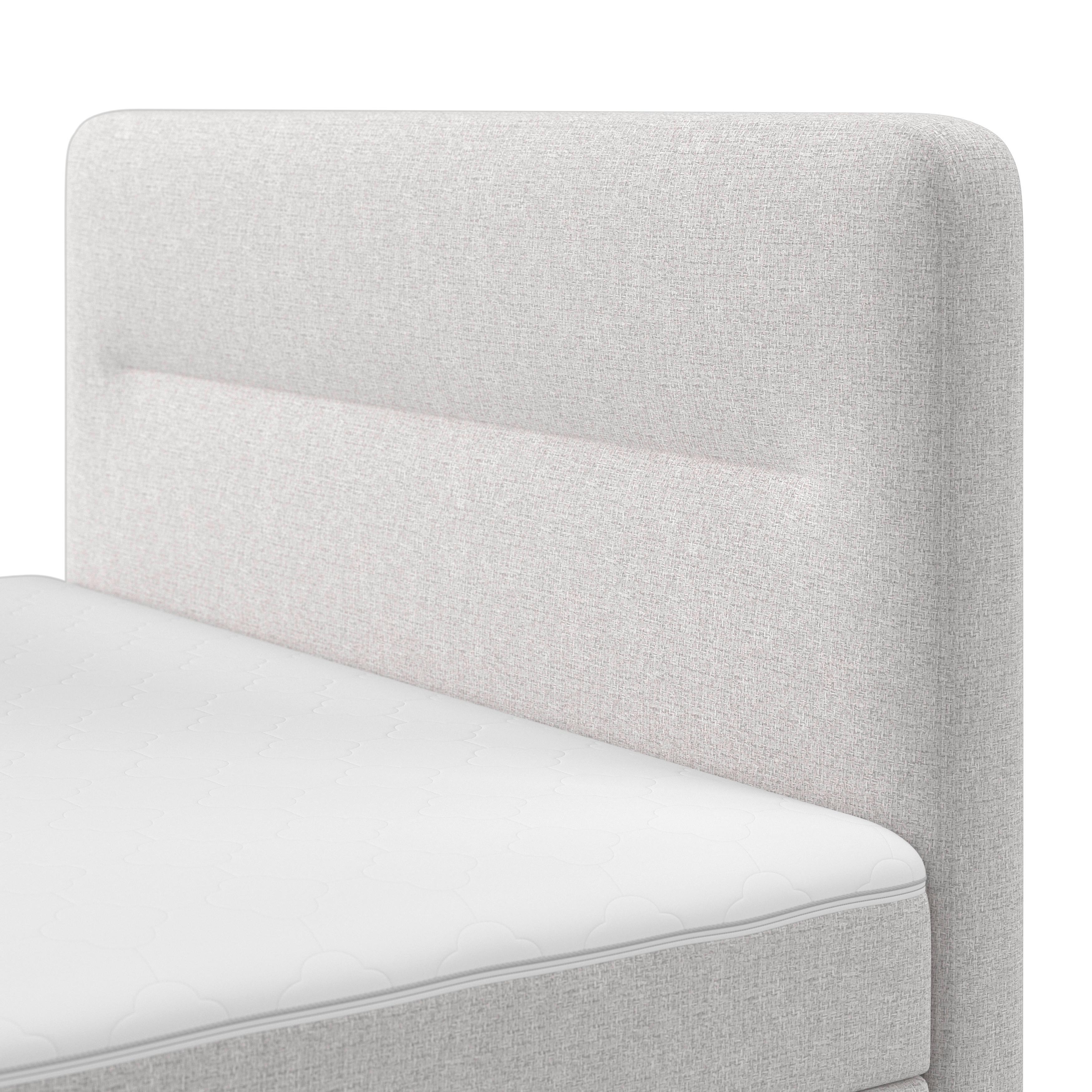 BOXSÄNG MARCO - ljusgrå/svart, Modern, trä/textil (140/200cm) - Bessagi Home