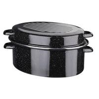 Pekač Oval - črna, Basics, kovina (38/18cm) - GSW