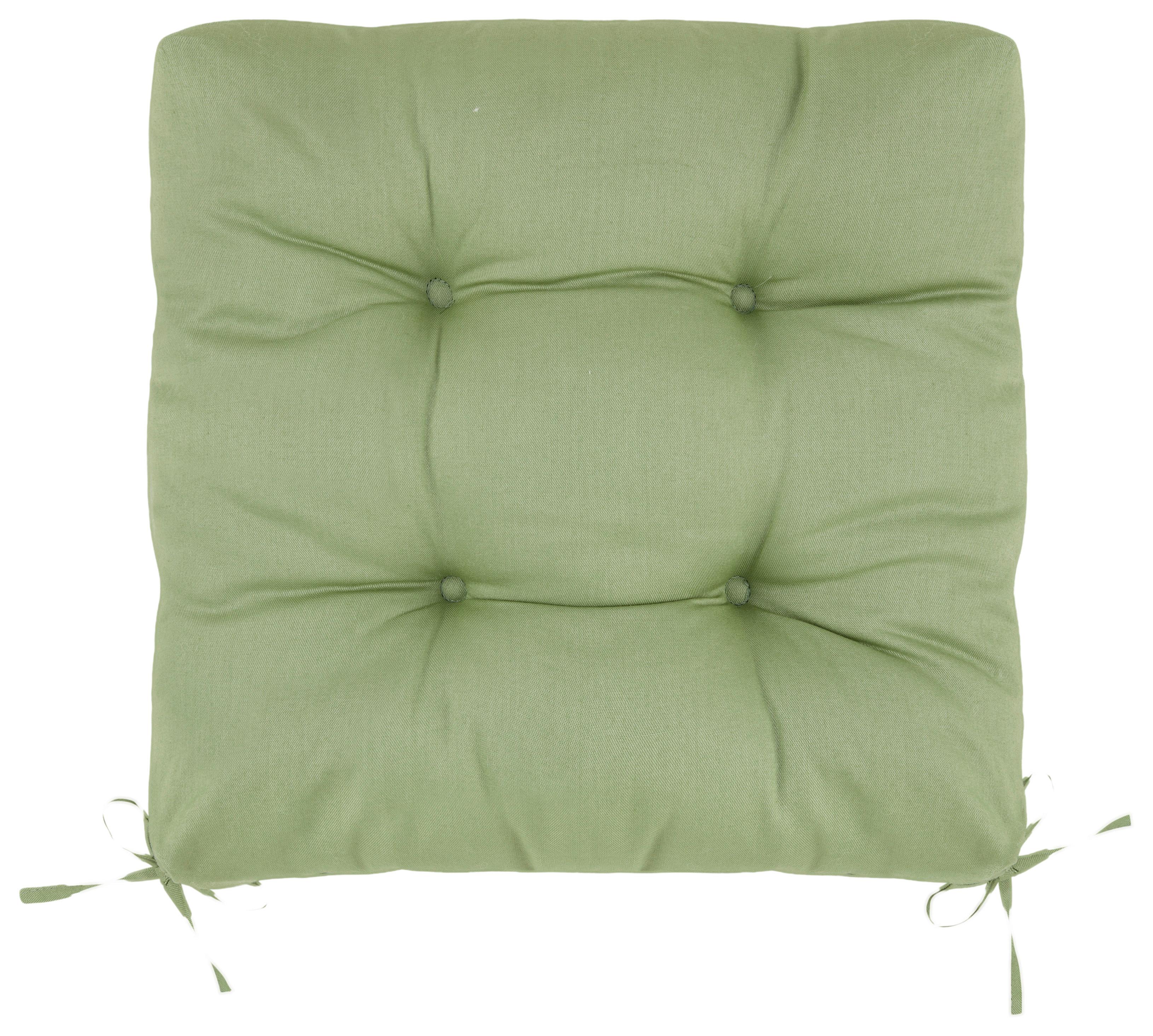 Ülőpárna Elli - Zöld, konvencionális (40/40/7cm) - Modern Living