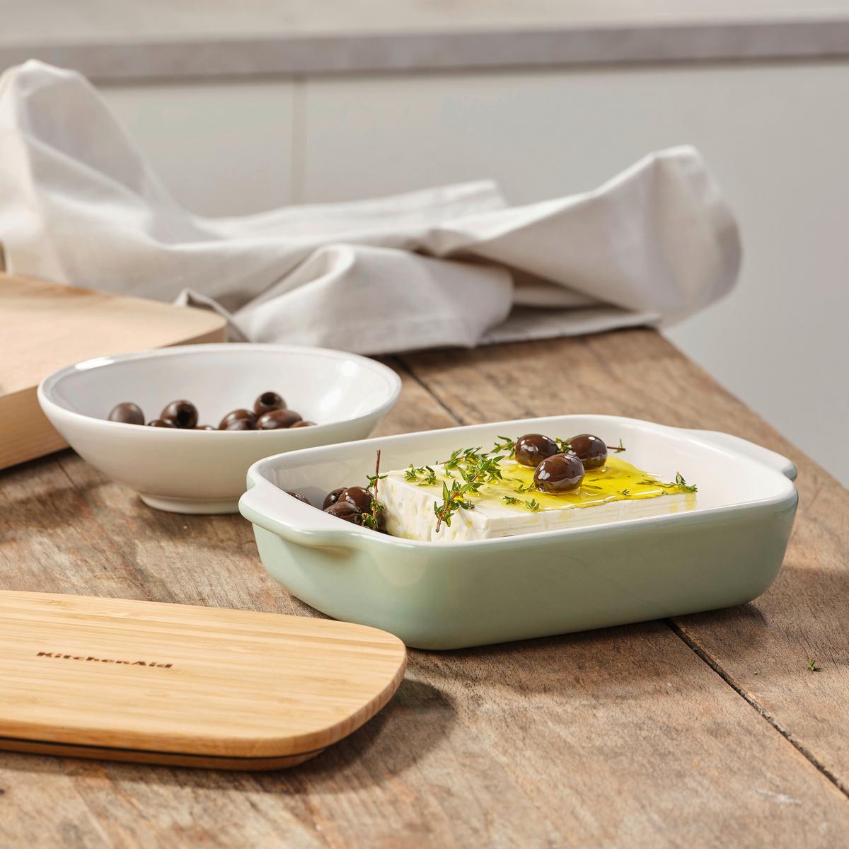 FORMA DO ZAPIEKANIA STONEWARE - jasnozielony/biały, Basics, materiały naturalne/ceramika (15cm) - Kitchenaid