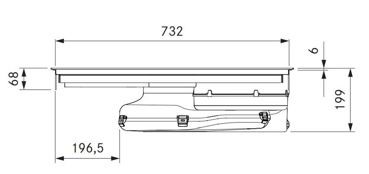 Kochfeld-Dunstabzug-Kombi Purmu Schwarz - Schwarz, MODERN, Glas (76/19,9/51,5cm) - Bora