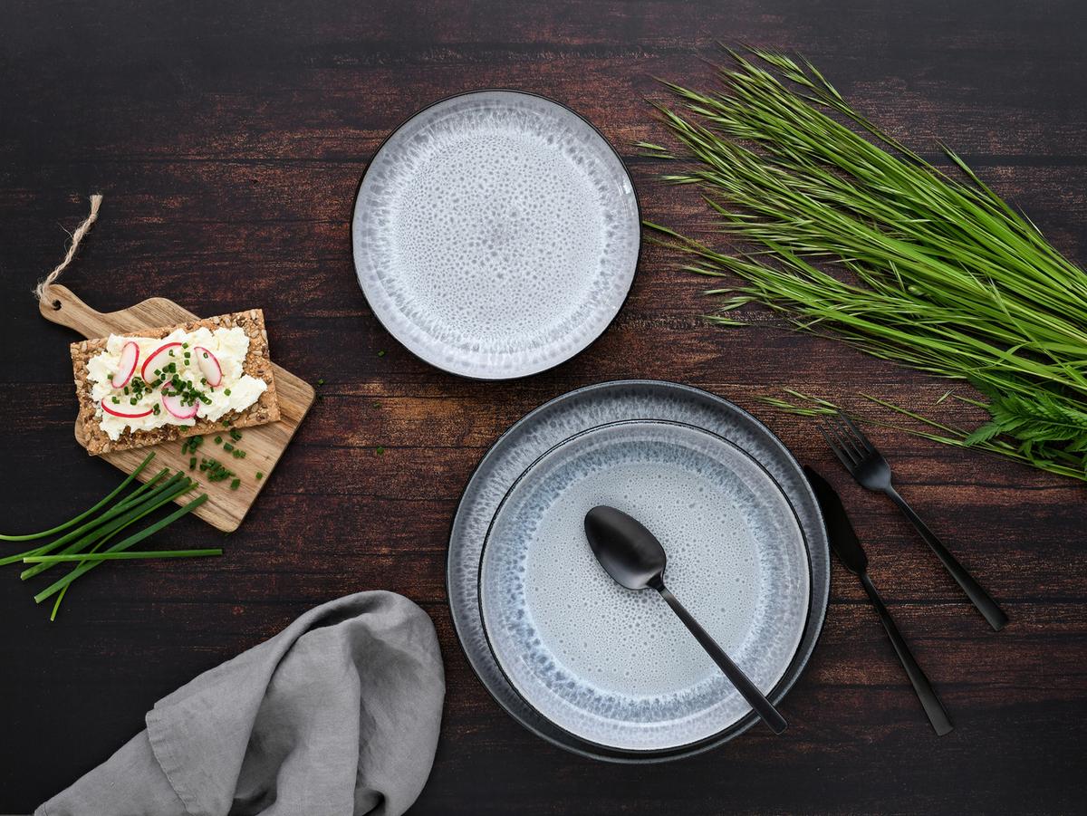 Tafelservice Nordic Fjord Hellgrau, 18-teilig - Hellgrau, Trend, Keramik - Creatable