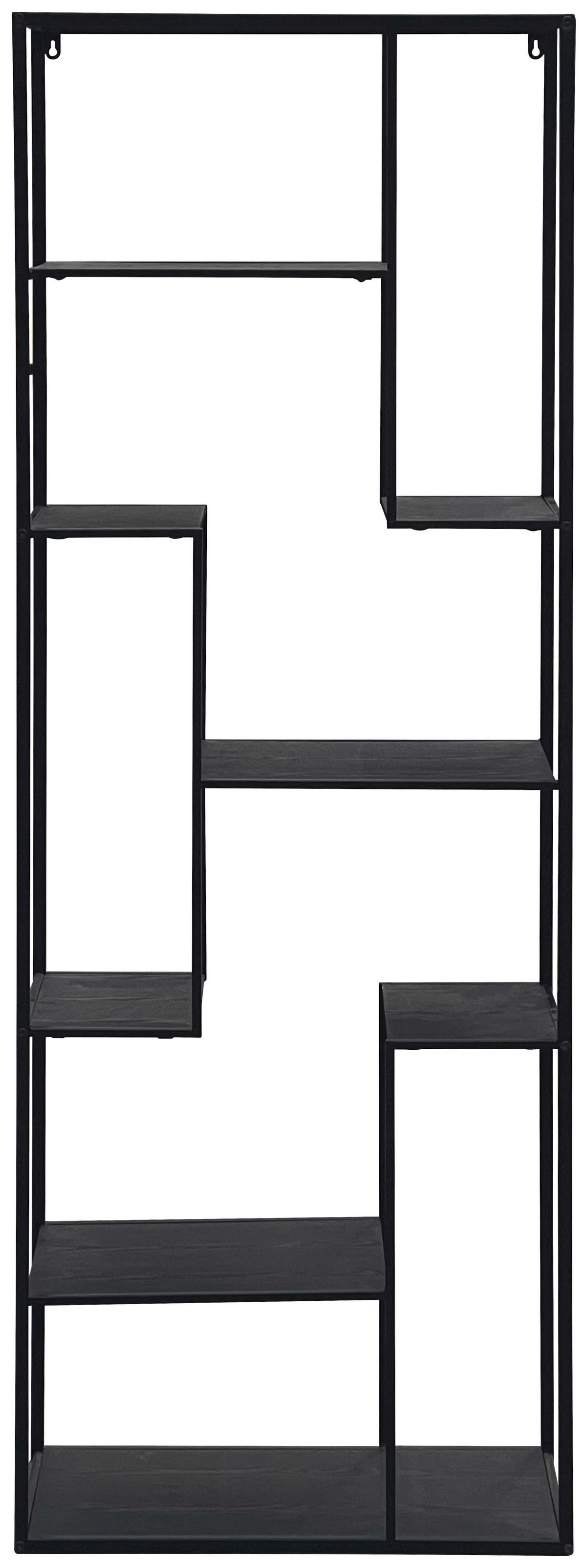 Regal Matea II Schwarz - Schwarz, MODERN, Holz/Holzwerkstoff (60/170/33cm) - Mömax