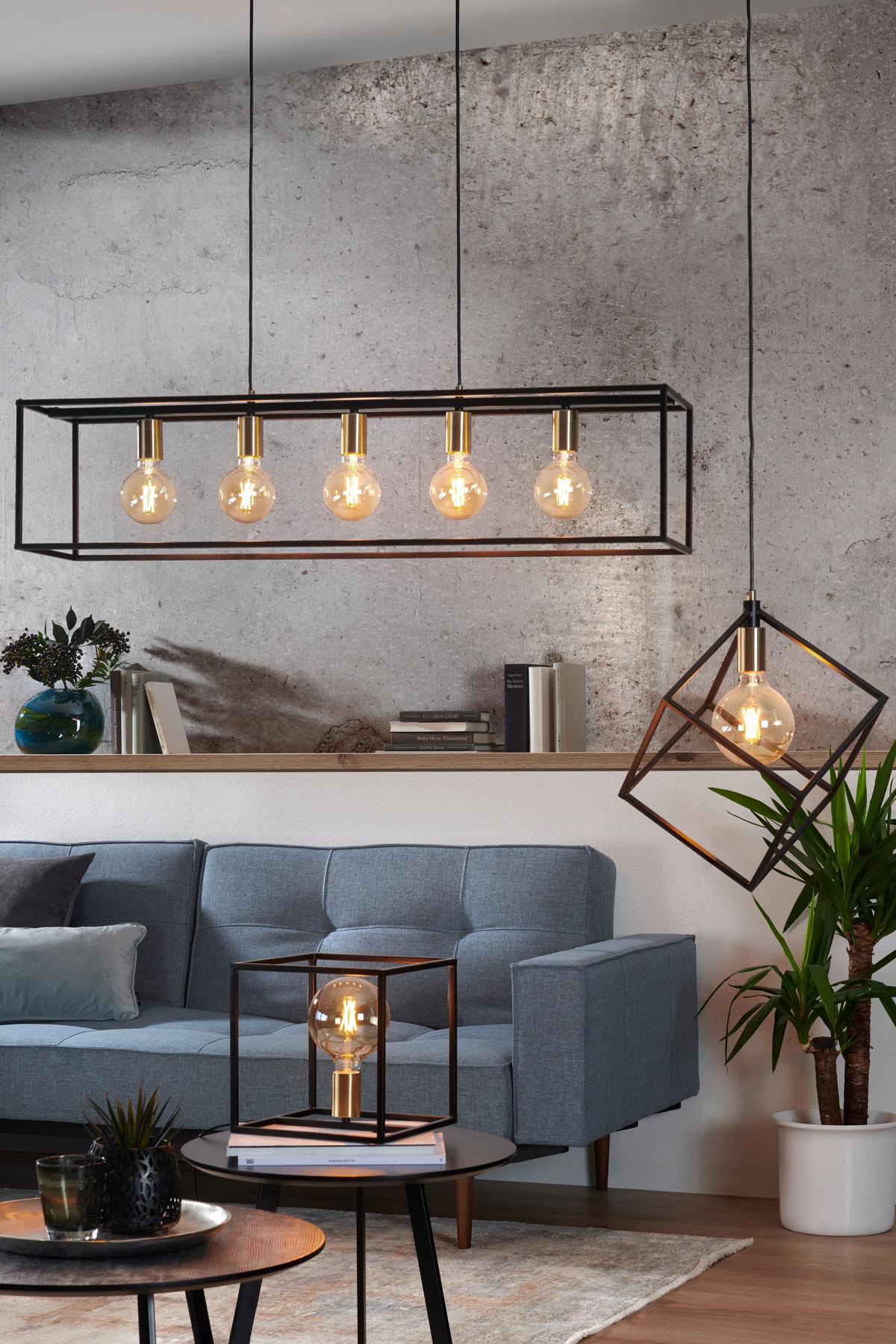 LAMPA WISZĄCA ENTHUSIASM *SBM* - czarny, Lifestyle, metal (110/25/150cm) - Marama
