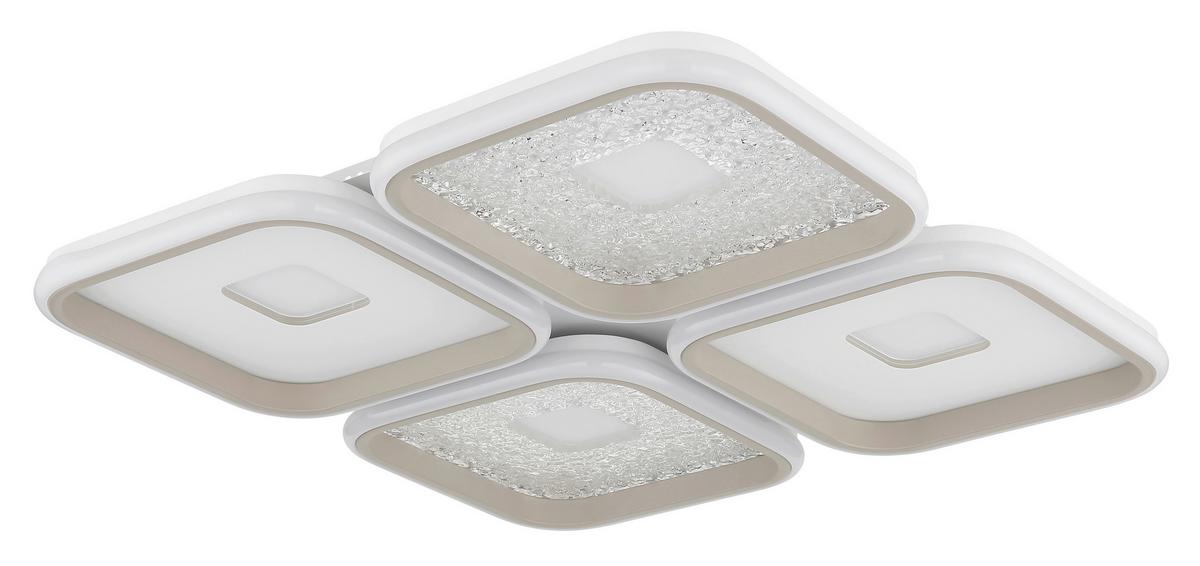 Led Stropna Svjetiljka Mosaiko - bijela/boje pijeska, Design, metal/plastika (54/54/7,8cm) - Globo