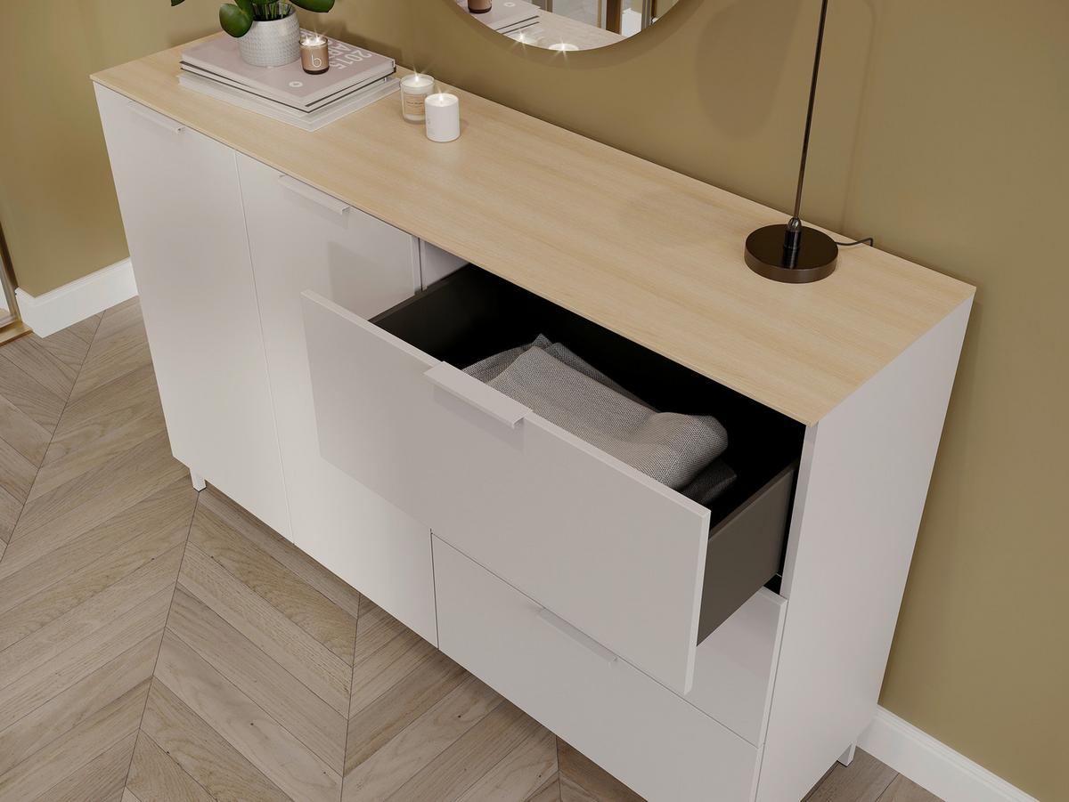 Sideboard Gw-Savoca - Kaschmir/Eichefarben, Modern, Holzwerkstoff/Metall (151/98/40cm) - Mömax
