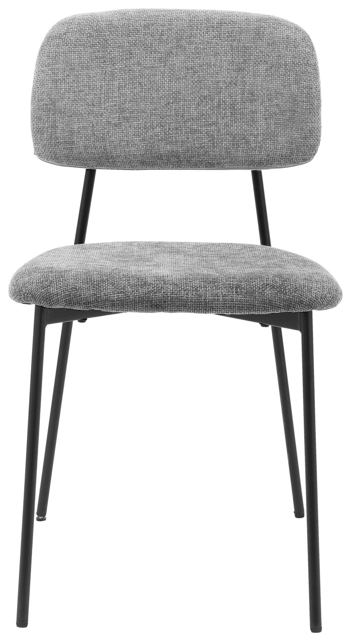 Stol Sören, Sivo Modra - sivomodra/črna, Konvencionalno, kovina/tekstil (44/78/49cm)