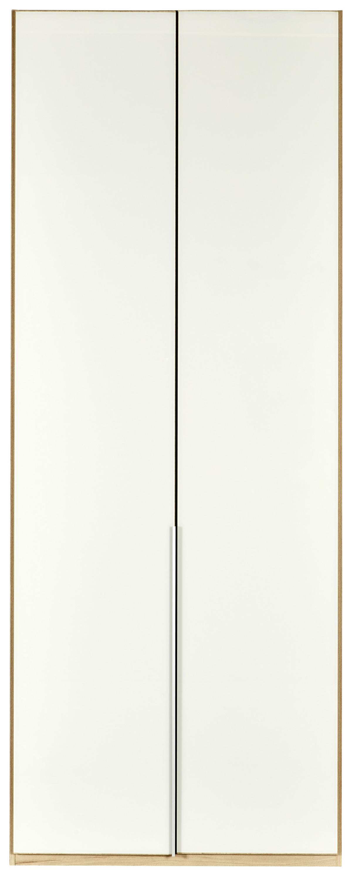 Garderobna Omara New York, Barva Hrasta, Bela - barve hrasta/bela, Konvencionalno, kovina/leseni material (90/236/58cm) - Premium Living