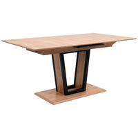Raztegljiva Miza Soria, Barva Hrasta, Črna, 160-200x90 - črna/hrast artisan, Moderno, kovina/leseni material (160-200/90/76cm) - P & B